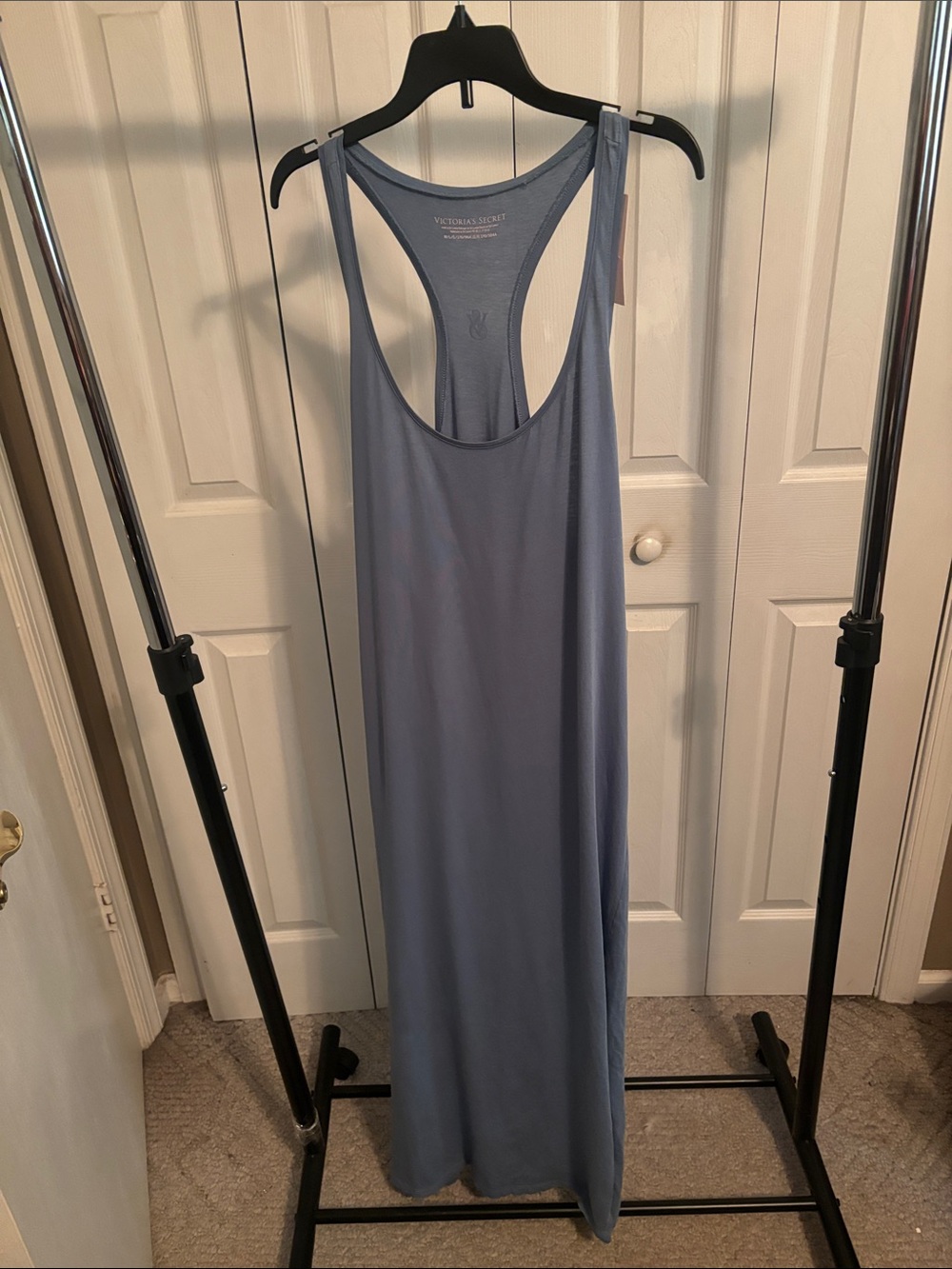 Victoria's Secret Dusty Blue Racerback Maxi Dress